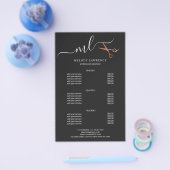 Elegant roos goudschaar flyer (Enkel)