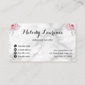 Elegant roos goudschaar klantenkaartje (Achterkant)