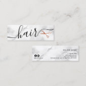 Elegant roos goudschaar mini visitekaartje (Voorkant / Achterkant)