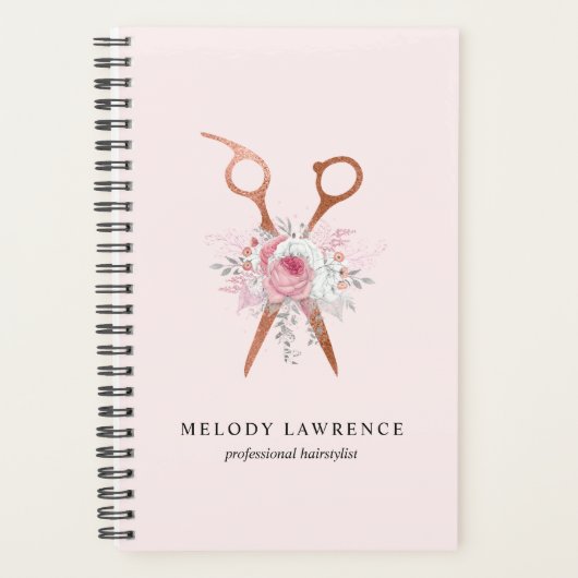 Elegant roos goudschaar planner (Voorkant)