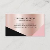 Elegant roos goudschaar visitekaartje (Achterkant)