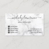 Elegant roos goudschaar visitekaartje (Achterkant)