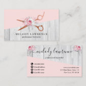 Elegant roos goudschaar visitekaartje (Voorkant / Achterkant)