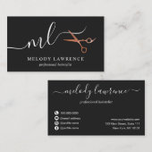 Elegant roos goudschaar visitekaartje (Voorkant / Achterkant)