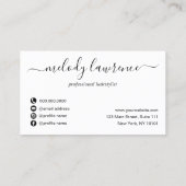 Elegant roos goudschaar visitekaartje (Achterkant)