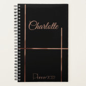Elegant Roos goudstrepen Planner (Voorkant)
