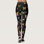 elegant roos goudvlinderpatroon leggings (Achterkant)