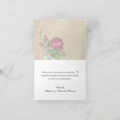 Elegant  Roos, magenta/bruin Bedankkaart (Binnen)