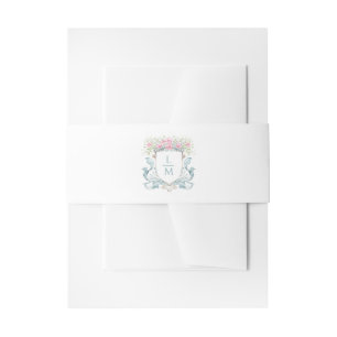Elegant Roos Monogram Crest Invitation Uitnodigingen Wikkel