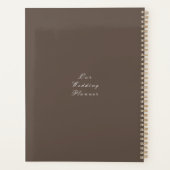 Elegant Roos Monogram Wit Planner (Achterkant)