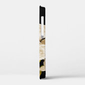 Elegant Roos Monogram Zwart Case-Mate iPhone Case (Achterkant / Links)