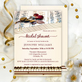 Elegant Roos Music Bridal Shower Uitnodiging