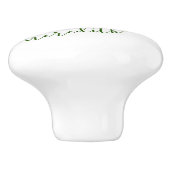 Elegant Roos Naam Script Naam Monogram Keramische Knop (Zijkant)