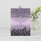 Elegant Roos Paars Bachelorette Kaart (Staand voorkant)