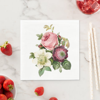 Elegant roos papieren servetten