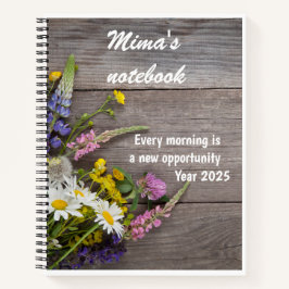 Elegant roos patroon notitieboek gepersonaliseerde