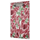 Elegant Roos Patroon - Rood & Groen Bloemen Klembord (Links)