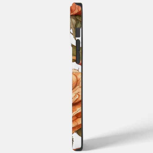 Elegant Roos Print iPhone Terug Hoesje (Achterkant / Links)