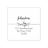 Elegant Roos retour adres stempel (Afrduk)