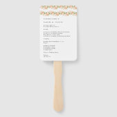 Elegant Roos Romance Wedding Handwaaier (Achterkant)