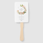 Elegant Roos Romance Wedding Handwaaier (Voorkant)