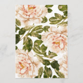 Elegant Roos Romance Wedding Menu (Achterkant)