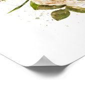 Elegant Roos Romance Wedding WelkomstPoster Poster (Hoek)