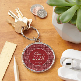 Elegant Roos Roze Star Shimmer Afstuderen Sleutelh Sleutelhanger