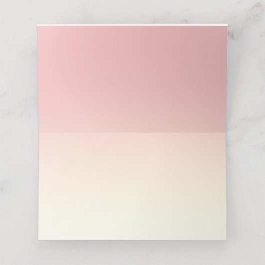 Elegant Roos Schilderij Tafel Plaats Kaarten (Binnenkant ongevouwen)