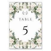 Elegant Roos Tuin Bruiloft Kaart (Achterkant)