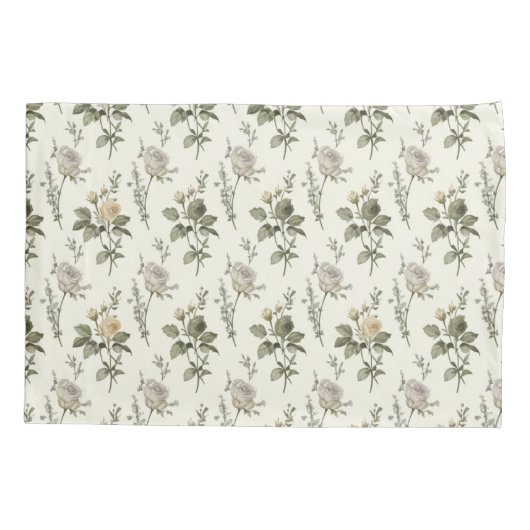 Elegant Roos & Vine Pattern Kussensloop (Achterkant)