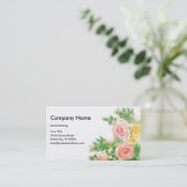 Elegant Roos Visitekaartje (Staand voorkant)