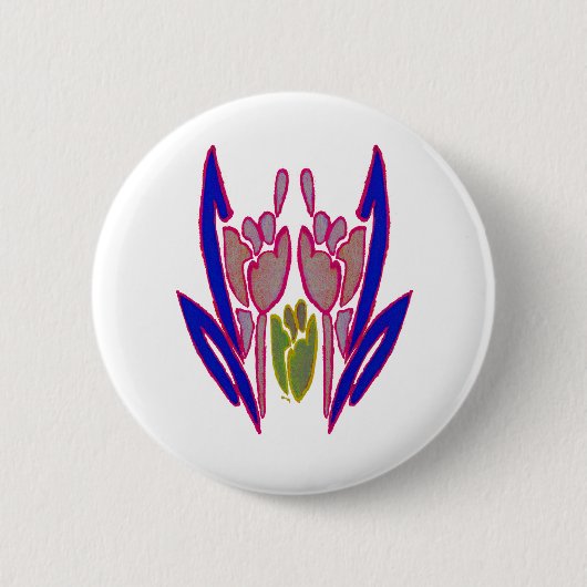 Elegant Roos Waterverf Art Print Ronde Button 5,7 Cm (Voorkant)