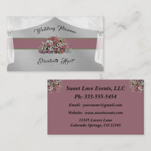 Elegant Roos Wedding Planner Visitekaartje