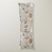 Elegant Roos & wijnpatroon Lichaamskussen (Voorkant Verticaal)