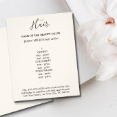Elegant Roos Wit Gouden Schaar Haar Menu Flye