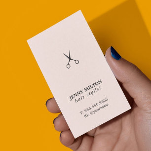 Elegant Roos Wit Zwart Schaar Haar Stylist Visitekaartje