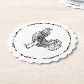 Elegant Rooster Kartonnen Onderzetters (Gekanteld)