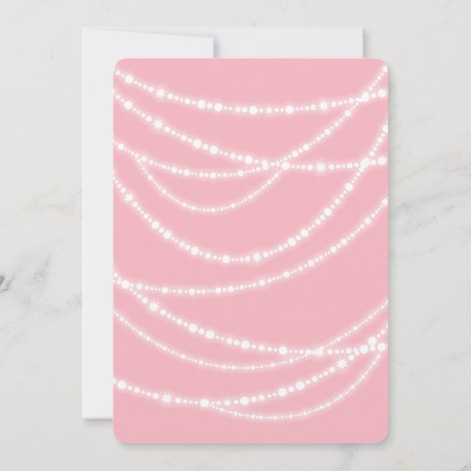 Elegant Rosary Cross Sparkles Christening Invite Kaart (Achterkant)