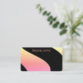 Élégant rose Abstrait Carte de visite  classique (Debout devant)