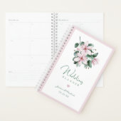 Elégant rose Aquarelle Magnolia Floral Mariage (Devant avec enveloppe)