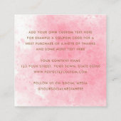 Elégant rose aquarelle mini merci insérer carte (Dos)