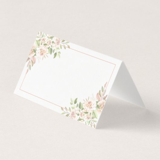 Elégant Rose aquarelle rose Mariage floral (Front)