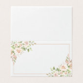 Elégant Rose aquarelle rose Mariage floral (Outside Unfolded)