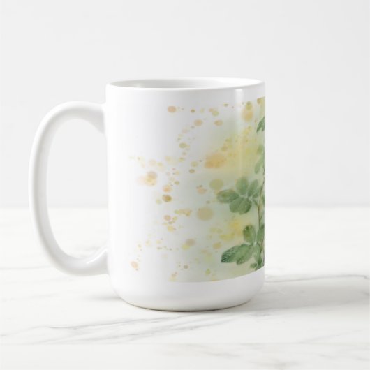 Élégant Rose Aquarelle tasse (Gauche)
