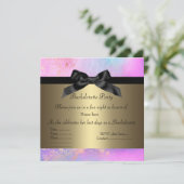 ÉLÉGANT ROSE BACHELORETTE INVITATION or détail n (Debout devant)