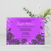 Élégant Rose Bat mitzvah Invitation d'invitation (Debout devant)