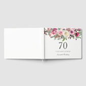 Élégant Rose blanche Floral 70e Anniversaire Livre (Complet)