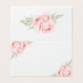 Elégant Rose Blush Rose Floral Mariage Cartes de P (Outside Unfolded)