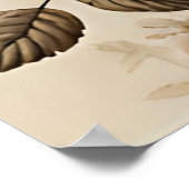 Élégant Rose Botanique Art Vintage Imprimer Poster (Coin)